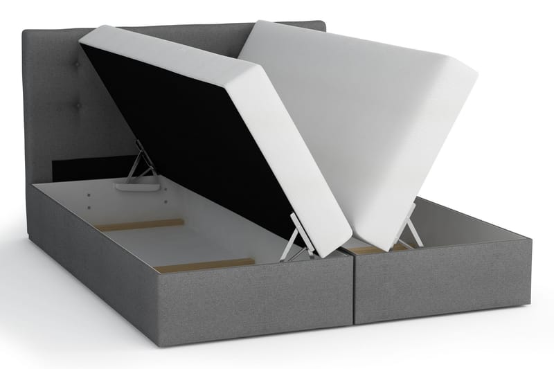 Komplett Sängpaket Mona 180x200 med Förvaring - Svartvit - Säng med förvaring - Komplett sängpaket