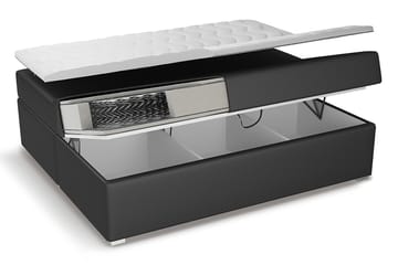 Komplett Sängpaket Pisa 180x200 med Förvaring+LED Sänggavel - Vit - Möbler - Säng - Säng med förvaring
