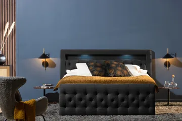 Kontinentalsäng Cloud47 Francisco Sängpaket Black Lådor - Möbler - Säng - Säng med förvaring