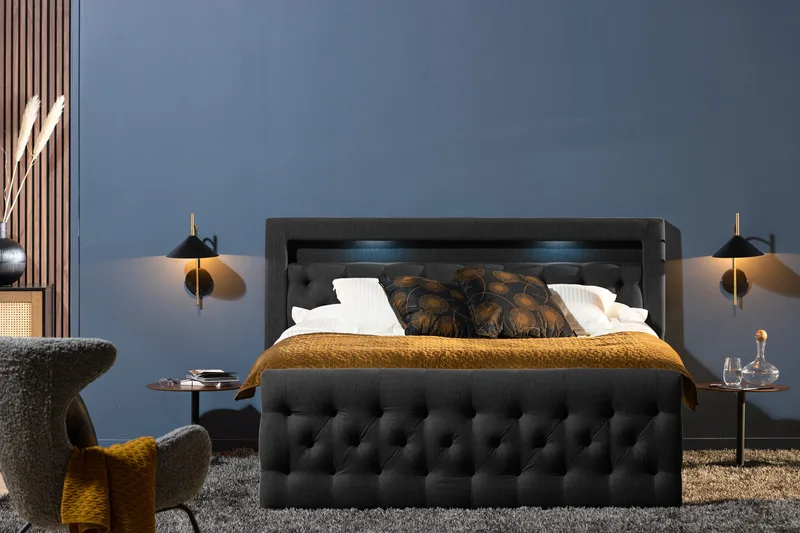 Kontinentalsäng Cloud47 Francisco Sängpaket Black Lådor - Möbler - Säng - Säng med förvaring