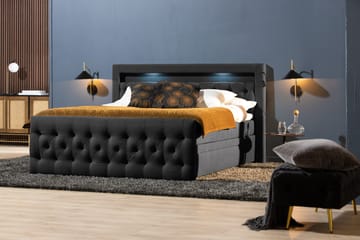 Kontinentalsäng Cloud47 Francisco Sängpaket Black Lådor - Möbler - Säng - Säng med förvaring