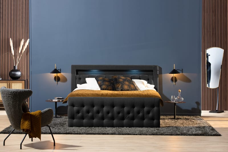 Kontinentalsäng Cloud47 Francisco Sängpaket Black Lådor - Möbler - Säng - Säng med förvaring