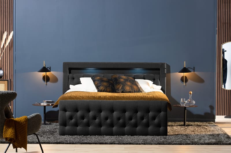 Kontinentalsäng Cloud47 Francisco Sängpaket Black Lådor - Möbler - Säng - Säng med förvaring