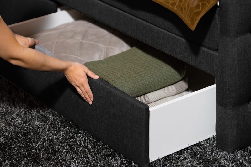 Kontinentalsäng Cloud47 Francisco Sängpaket Black Lådor - Möbler - Säng - Säng med förvaring