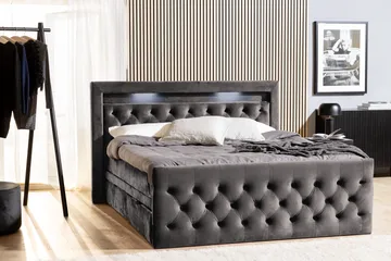 Kontinentalsäng Cloud47 Francisco Sängpaket Dark grey Lådor - Möbler - Säng - Säng med förvaring