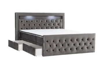 Kontinentalsäng Cloud47 Francisco Sängpaket Dark grey Lådor - Möbler - Säng - Säng med förvaring