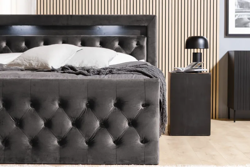 Kontinentalsäng Cloud47 Francisco Sängpaket Dark grey Lådor - Möbler - Säng - Säng med förvaring