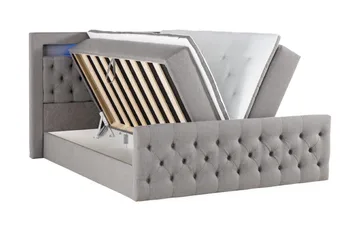 Kontinentalsäng Cloud47 Francisco Sängpaket Grey Lift-Up förvaring - Möbler - Säng - Säng med förvaring