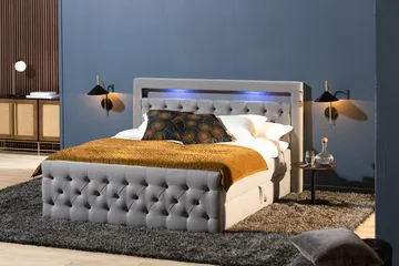 Kontinentalsäng Cloud47 Francisco Sängpaket Grey Lift-Up förvaring - Möbler - Säng - Säng med förvaring