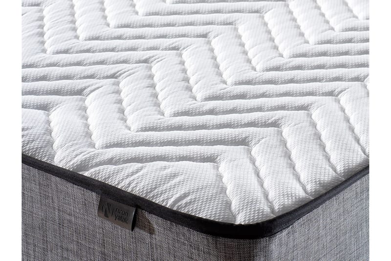 Kontinentalsäng Zilarra 150x200 cm - Grå - Säng med förvaring - Komplett sängpaket