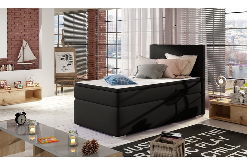 Larrimbe Förvaringssäng 90x200 cm Höger - Svart - Möbler - Säng - Säng med förvaring