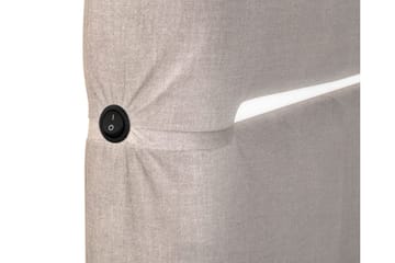 Lysekil Säng med Förvaring 180x200 LED - Beige - Möbler - Säng - Säng med förvaring