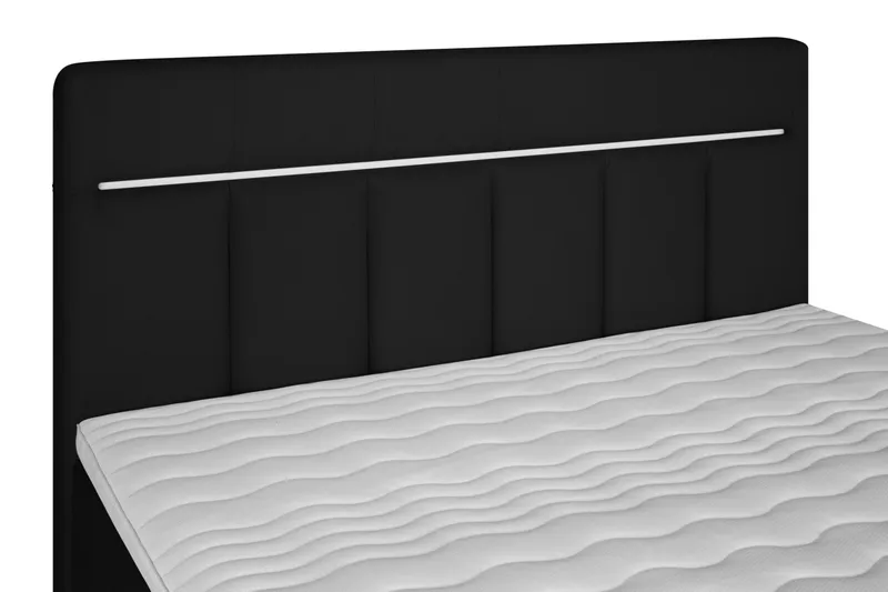 Lysekil Sängpaket Förvaringssäng 180x200 LED - Mörkgrå - Möbler - Säng - Komplett sängpaket