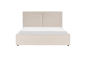 Moissac Dubbelsäng med Förvaring i Tyg med Sänggavel och Metallram - Beige - Möbler - Säng - Säng med förvaring