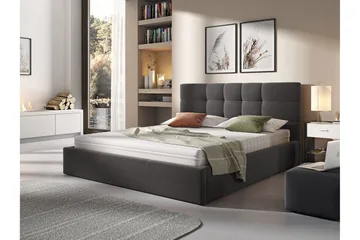 Nieres Förvaringssäng 160x200cm - Mörkgrå - Möbler - Säng - Säng med förvaring