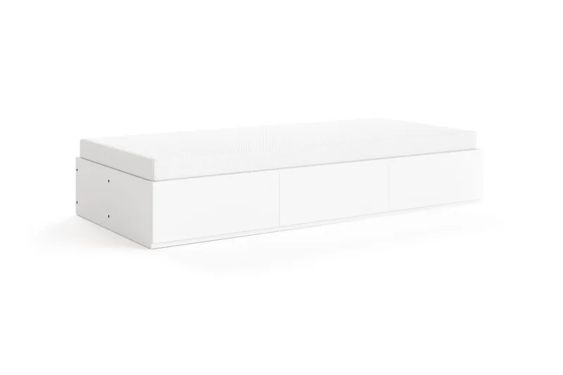 Norrvik Sängram 90x200 cm med förvaring inklusive madrass - Vit - Möbler - Säng - Säng med förvaring