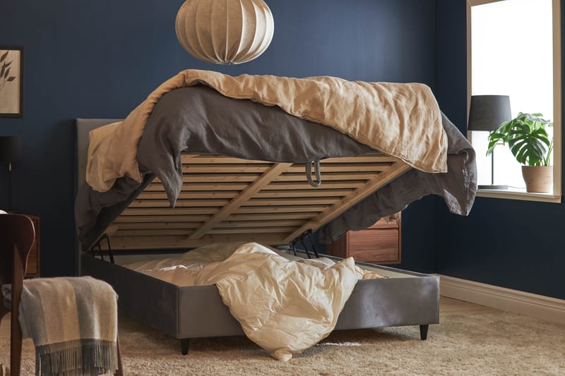 Pigge Extra Sängpaket Förvaring 140x200  - Grå - Möbler - Säng - Enkelsäng