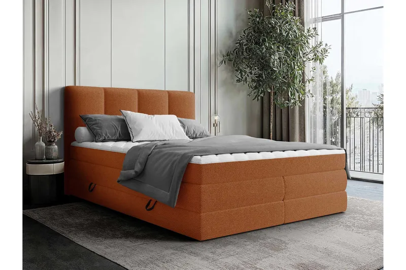 Pinta Förvaringssäng 140x200 cm, Gul