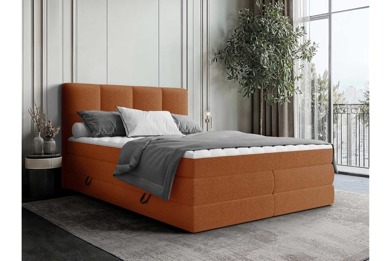 Pinta Förvaringssäng 180x200 cm - Orange - Möbler - Säng - Säng med förvaring - Dubbelsäng med förvaring