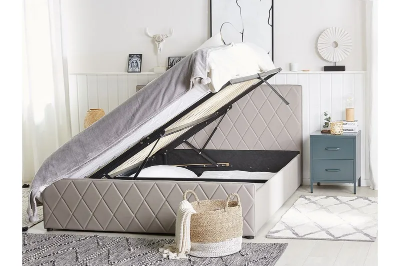 Rochefort Förvaringssäng 140x200 cm - Konstläder/Grå - Möbler - Säng - Säng med förvaring