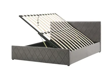 Rochefort Förvaringssäng 180x200 cm - Sammet/Grå - Möbler - Säng - Säng med förvaring