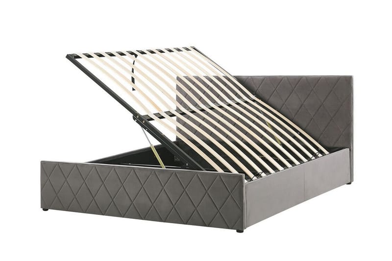 Rochefort Förvaringssäng 180x200 cm - Sammet/Grå - Möbler - Säng - Säng med förvaring