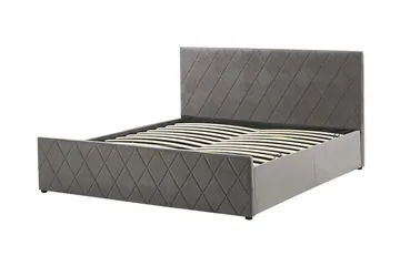 Rochefort Förvaringssäng 180x200 cm - Sammet/Grå - Möbler - Säng - Säng med förvaring