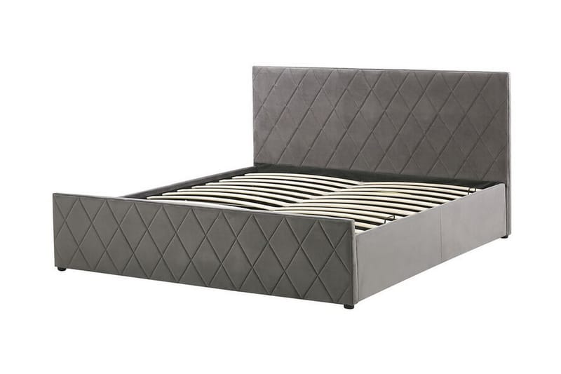 Rochefort Förvaringssäng 180x200 cm - Sammet/Grå - Möbler - Säng - Säng med förvaring
