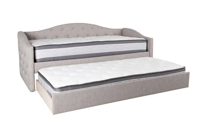 Säng Atlanta 90x205 cm - Grå - Säng med förvaring - Enkelsäng med förvaring