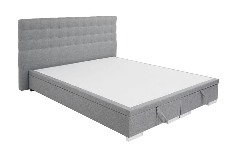 Säng Kacper 140x200 cm - Grå - Dubbelsäng med förvaring - Säng med förvaring