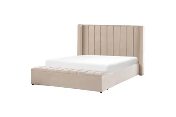 Säng med förvaringsbänk Noyers Beige, 160x200 cm - Beige, 160x200 cm - Möbler - Säng - Vattensäng
