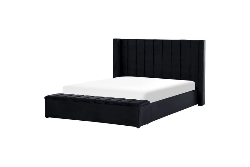 Säng med förvaringsbänk Noyers Svart, 180x200 cm - Svart, 180x200 cm - Möbler - Säng - Vattensäng
