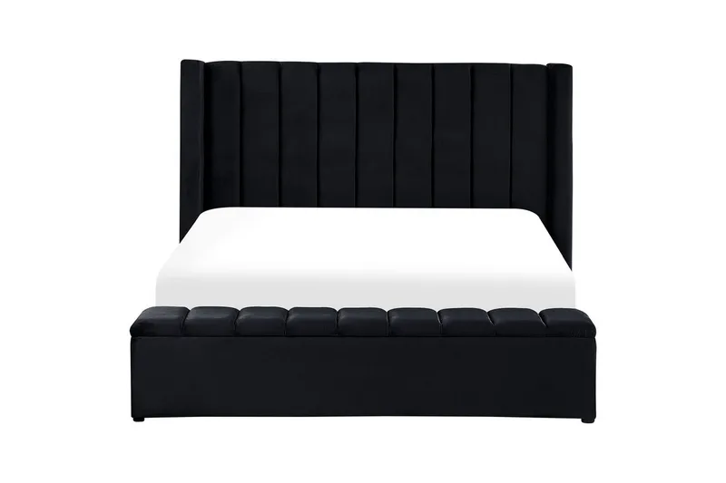Säng med förvaringsbänk Noyers Svart, 180x200 cm - Svart, 180x200 cm - Möbler - Säng - Vattensäng