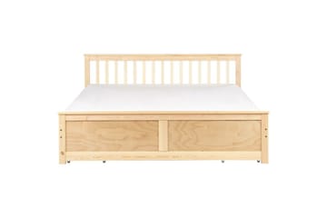 Säng med förvaringslådor Olendon Ljus trä, 180x200 cm, 4 - Ljus trä, 180x200 cm, 4 - Möbler - Säng - Säng med förvaring