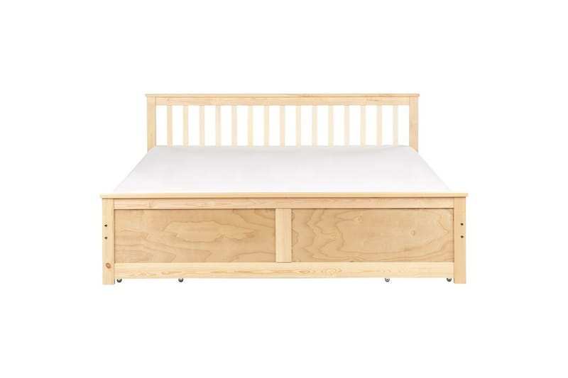 Säng med förvaringslådor Olendon Ljus trä, 180x200 cm, 4 - Ljus trä, 180x200 cm, 4 - Möbler - Säng - Säng med förvaring