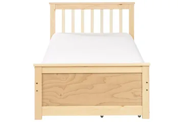 Säng med förvaringslådor Olendon Ljus trä, 90x200 cm, 2 - Ljus trä, 90x200 cm, 2 - Möbler - Säng - Säng med förvaring