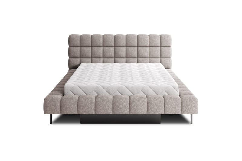 Säng med klädsel Eltap Magentta - 140x200 cm, Jaffray 03, Grå - Möbler - Säng - Säng med förvaring