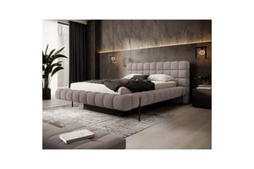 Säng med klädsel Eltap Magentta - 140x200 cm, Jaffray 03, Grå - Möbler - Säng - Säng med förvaring