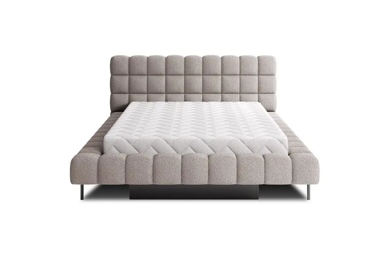 Säng med klädsel Eltap Magentta - 160x200 cm, Jaffray 03, Grå - Möbler - Säng - Säng med förvaring
