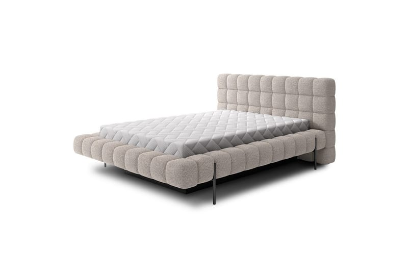 Säng med klädsel Eltap Magentta, 160x200 cm, Royal 18, Beige
