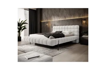 Säng med klädsel Eltap Magentta - 180x200 cm, Royal 01, Vit - Möbler - Säng - Säng med förvaring
