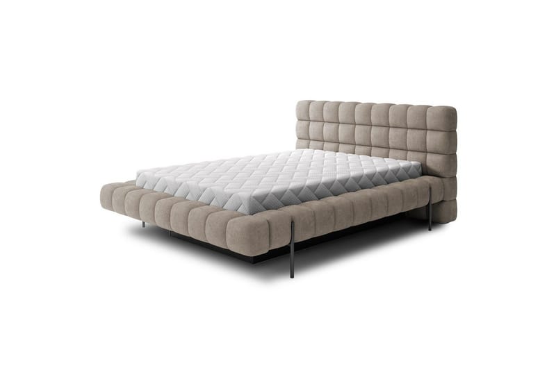 Säng med klädsel Eltap Magentta, 180x200 cm, Touch 18, Beige