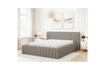 Säng med stoppning Eltap Carilla med metallram/gaslyft/förvaring - Coralline 03, Grå, 140x200 cm - Möbler - Säng - Säng med förvaring