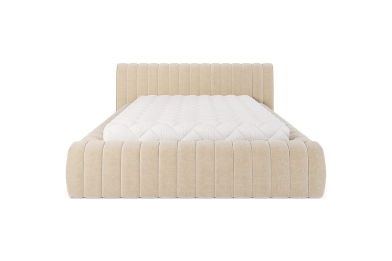 Säng med stoppning Eltap Carilla med metallram/gaslyft/förvaring - Royal 18, Beige, 140x200 cm - Möbler - Säng - Säng med förvaring
