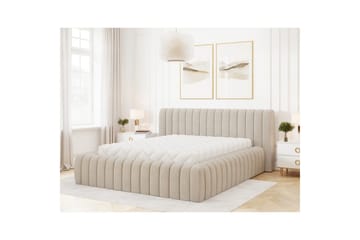 Säng med stoppning Eltap Carilla med metallram/gaslyft/förvaring - Sola 18, Beige, 140x200 cm - Möbler - Säng - Säng med förvaring