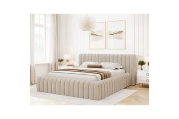 Säng med stoppning Eltap Carilla med metallram/gaslyft/förvaring - Sola 18, Beige, 180x200 cm - Möbler - Säng - Säng med förvaring