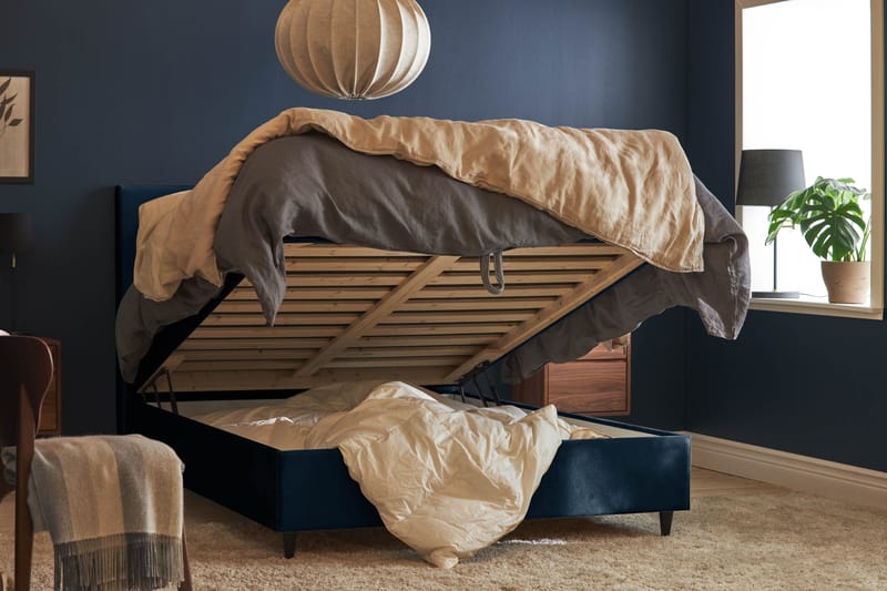 Sängpaket Chilla Pluss Förvaringssäng 140x200 cm - Mörkblå - Säng med förvaring