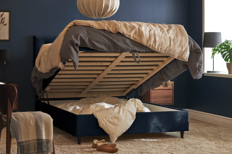 Sängpaket Chilla Pluss Förvaringssäng 140x200 cm  - Mörkblå - Säng med förvaring