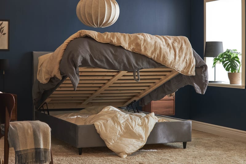Sängpaket Chilla Pluss Förvaringssäng 140x200 cm  - Grå - Möbler - Säng - Säng med förvaring