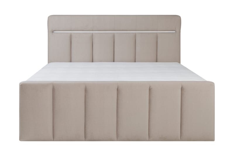 Sängpaket Gullmar Förvaringssäng 160x200 cm - Beige - Säng med förvaring - Komplett sängpaket